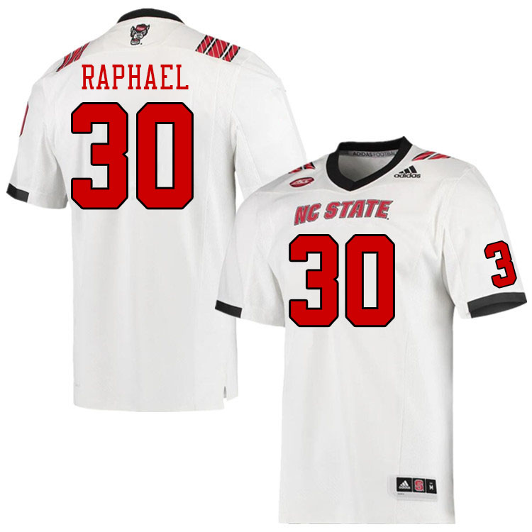 Men #30 Kendrick Raphael North Carolina State Wolfpacks College Football Jerseys Stitched-White - Click Image to Close